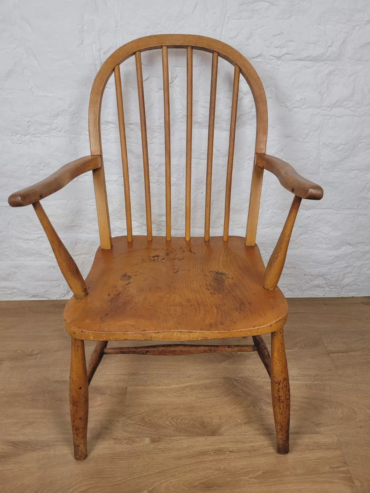 Vintage Carver Armchair Mid 20th Century Beech Spindle Back Postage Available