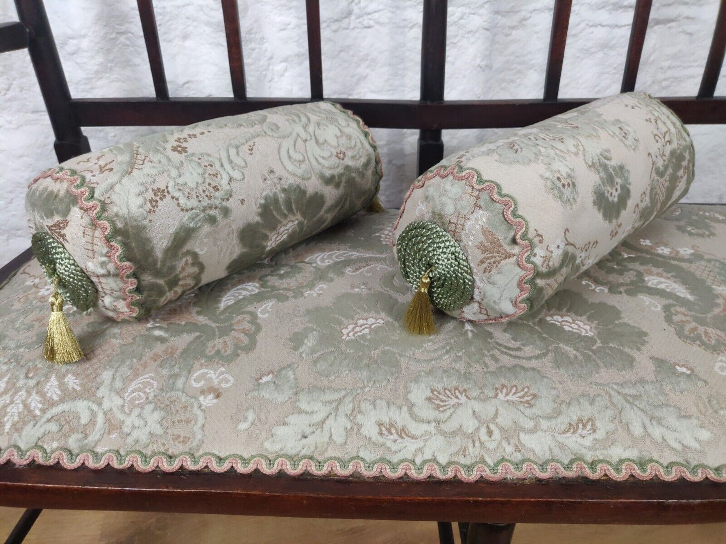 Edwardian Two Seater Settee Sofa Floral Upholstered Antique Delivery Available