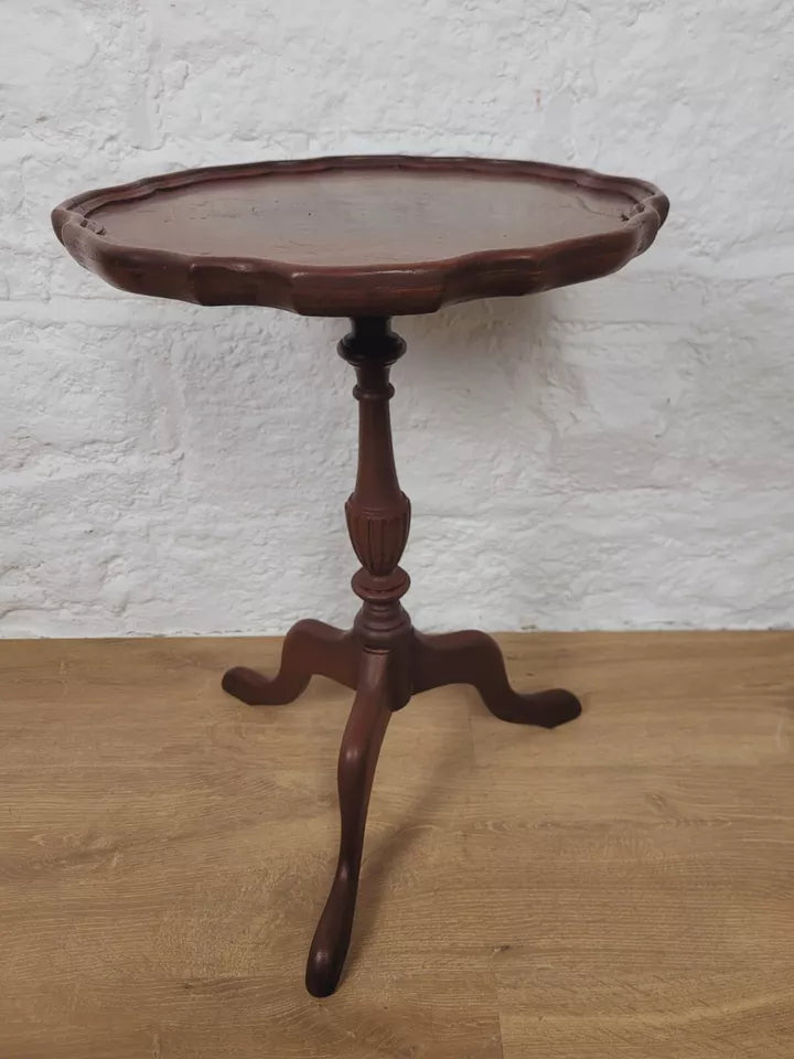 Tripod Wine Table English Figured Boarder Victorian Style Postage Available