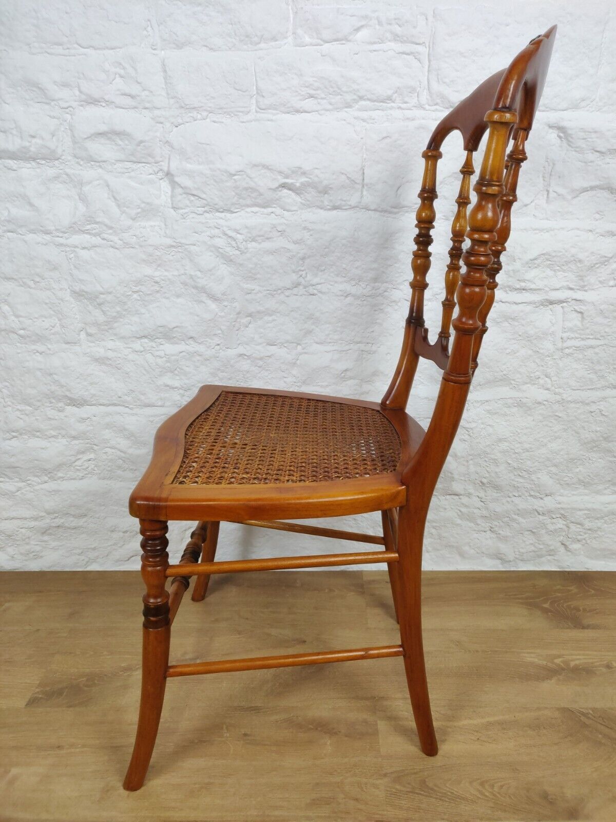 Antique oak deals cane seat chairs