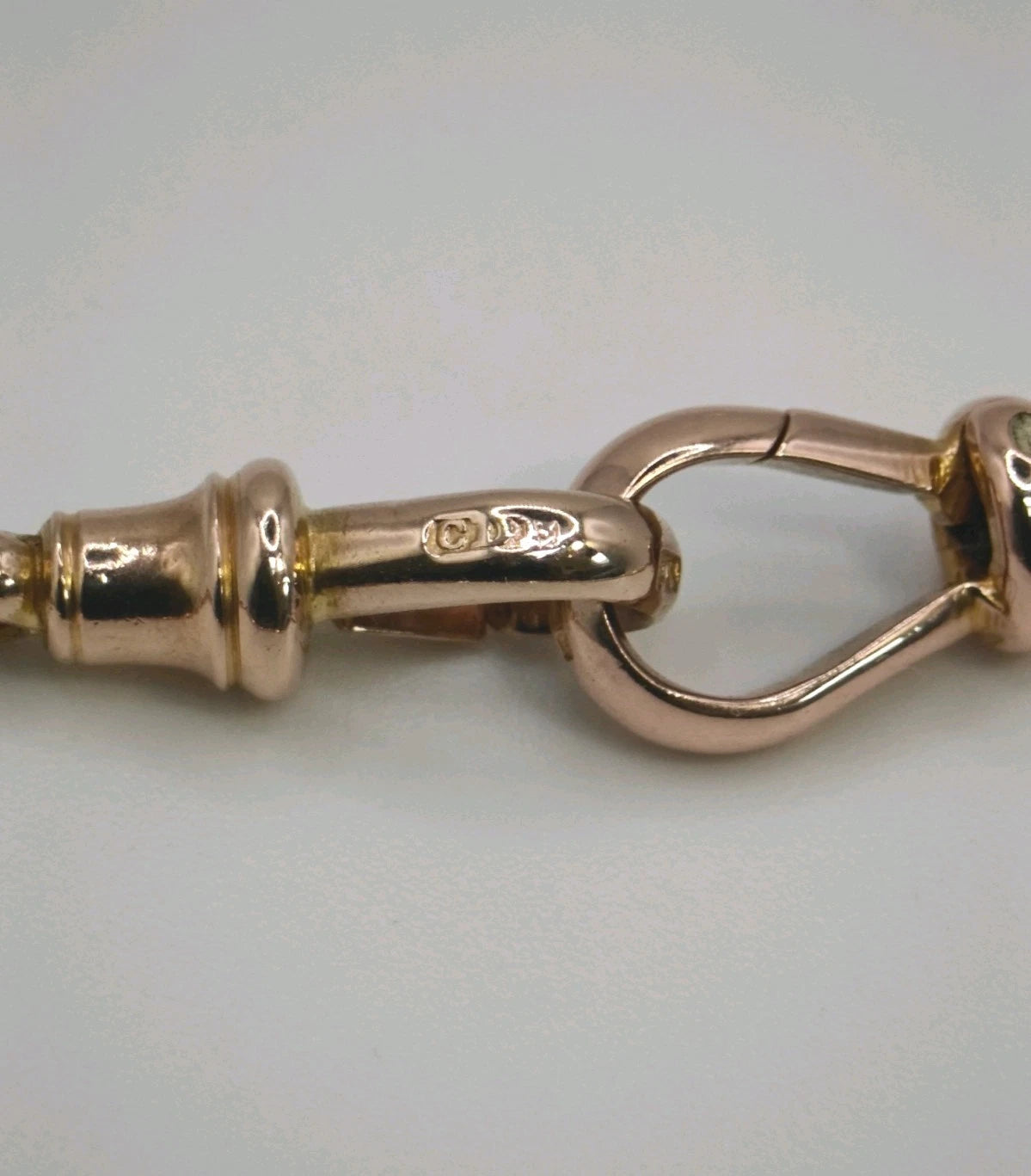 9ct Gold Albert Necklace T-Bar Victorian Charles Daniel Broughton 16.5" Postage