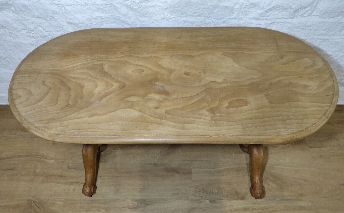 Victorian Oval Window Table Beech Baluster Supports Postage Available