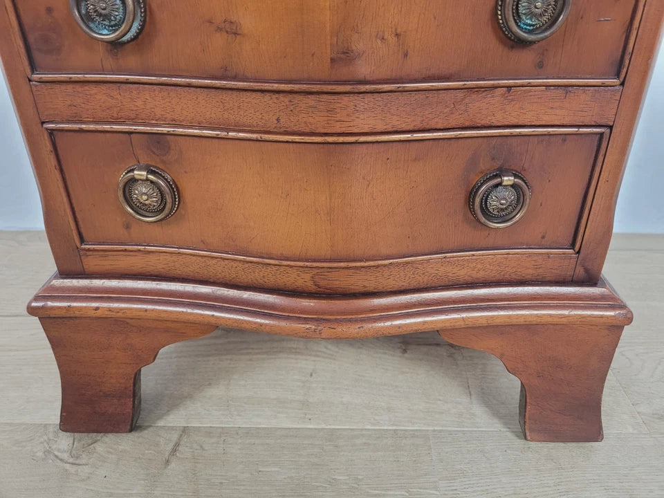 Walnut Chest of Drawers Serpentine Drawers Vintage Postage Available