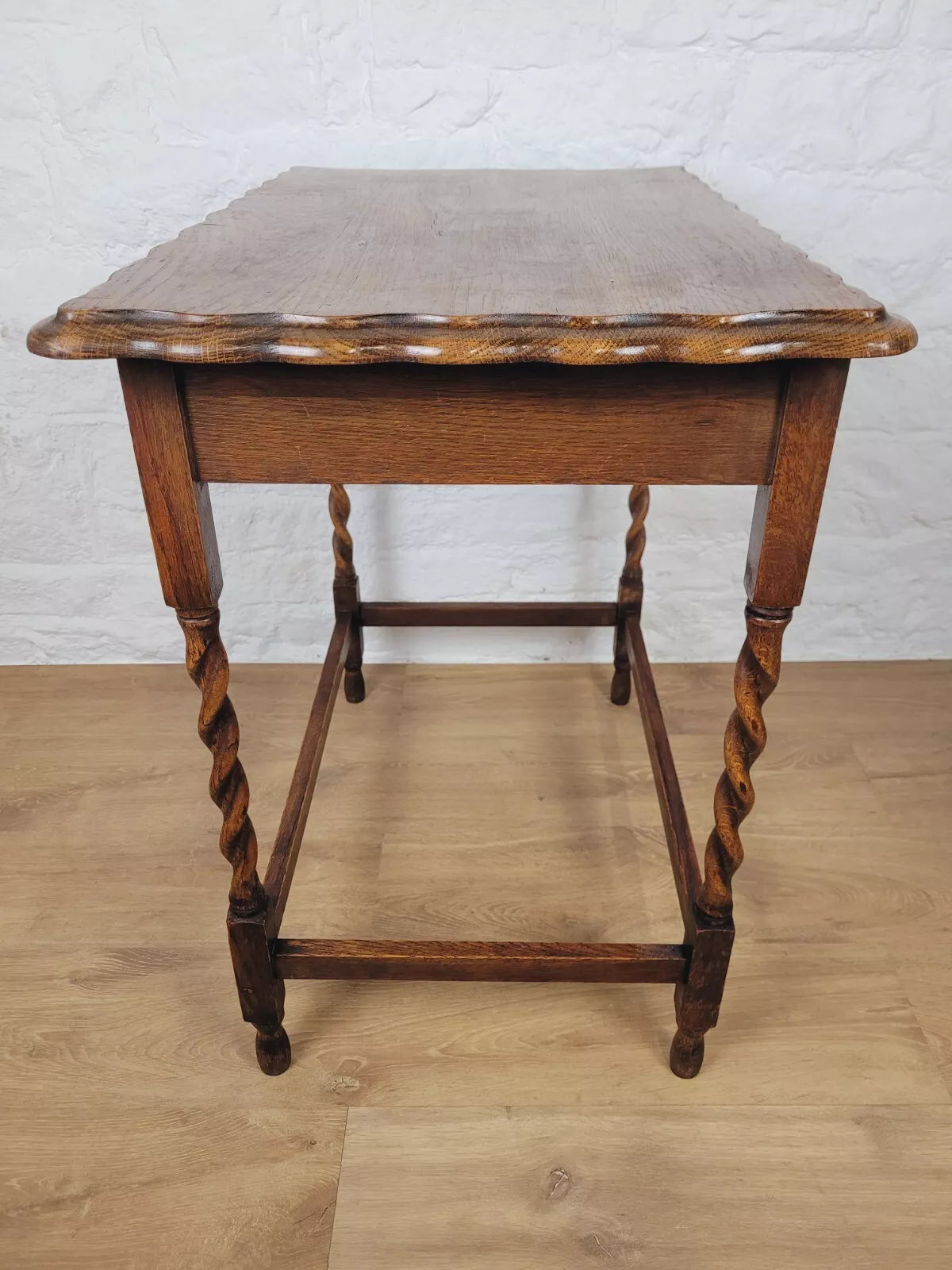 Barley Twist Occasional Table Oak Figured Country English Postage Available