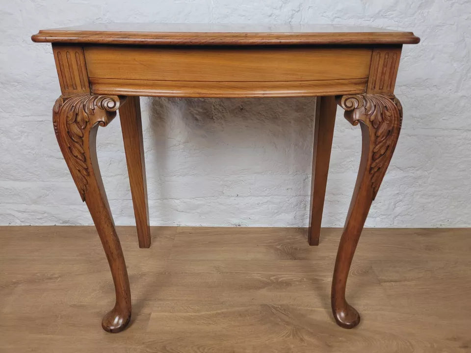 Walnut Occasional Side Table Carved Vintage Antique Style Postage Available