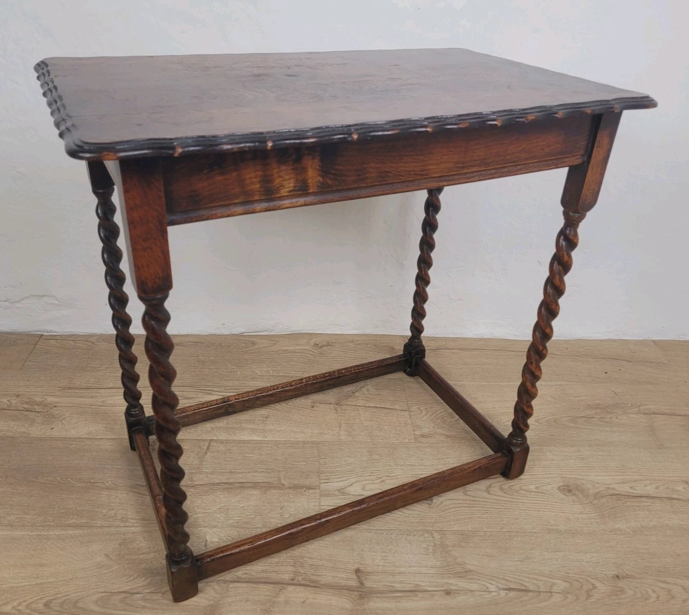 Barley Twist Side Table English Country 19th Century Antique Postage Available