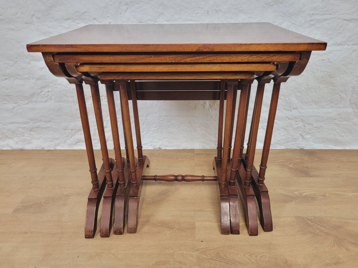 Edwardian Nest of Tables Quartetto Mahogany Rectangular Postage Available