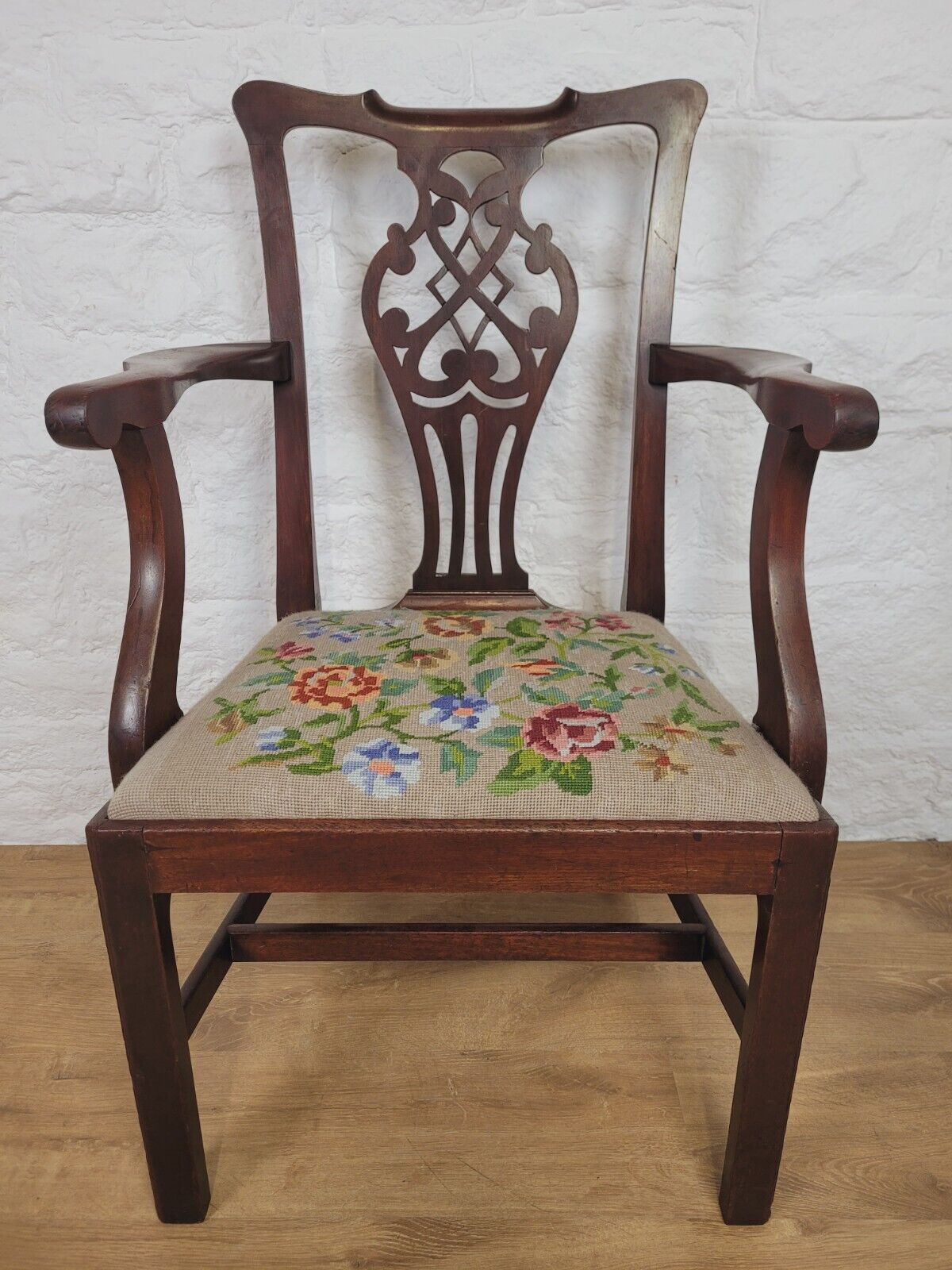 Victorian Armchair Chippendale Style Pierced Splat Back Postage Available