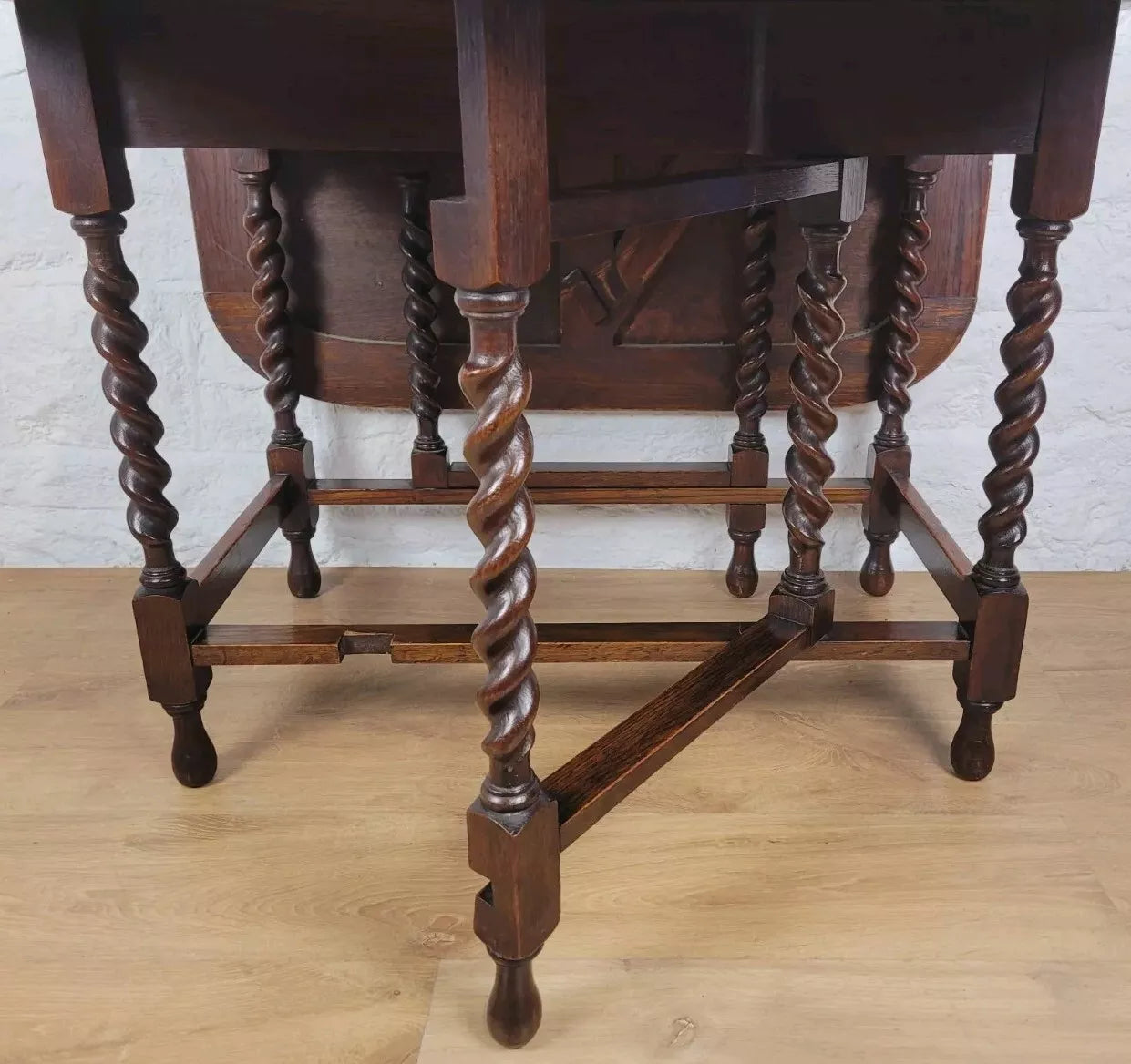 Drop Leaf Dining Table Oak Country English Barley Twist Delivery Available