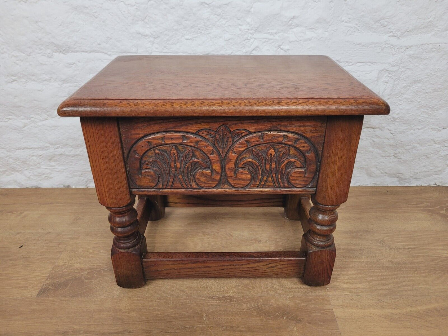 Oak Slipper Box 'Old Charm' Vintage Storage Postage Available