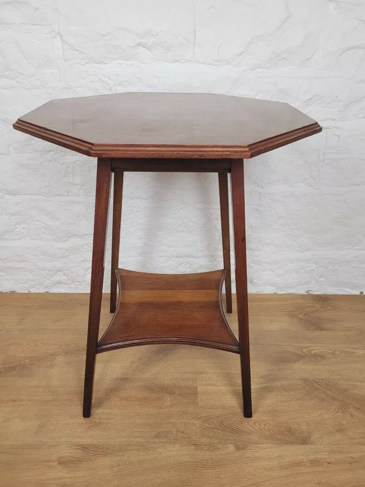 Edwardian Octagonal Occasional Table Mahogany English Postage Available