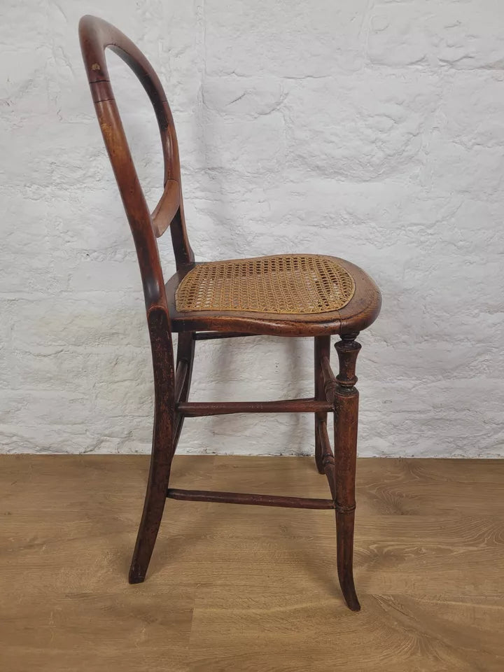 Victorian Child's High Chair Balloon Back Bergere Beech 19thC Postage Available