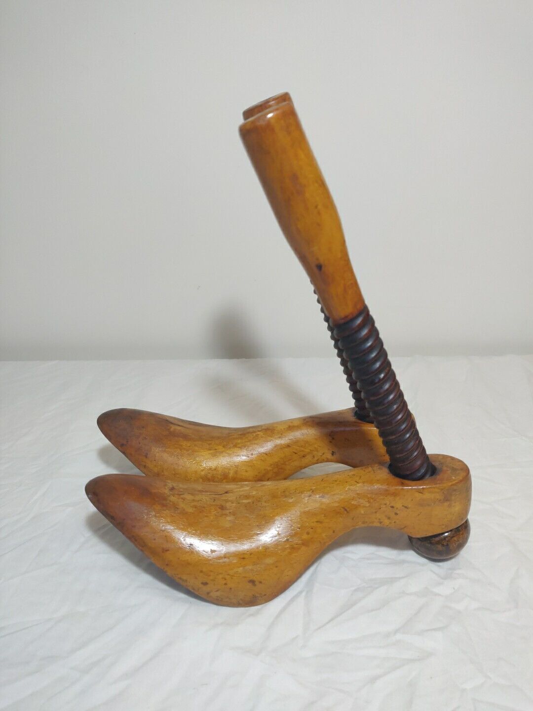 Vintage Turnable Shoe Tree Last Set Original Oak Postage Available