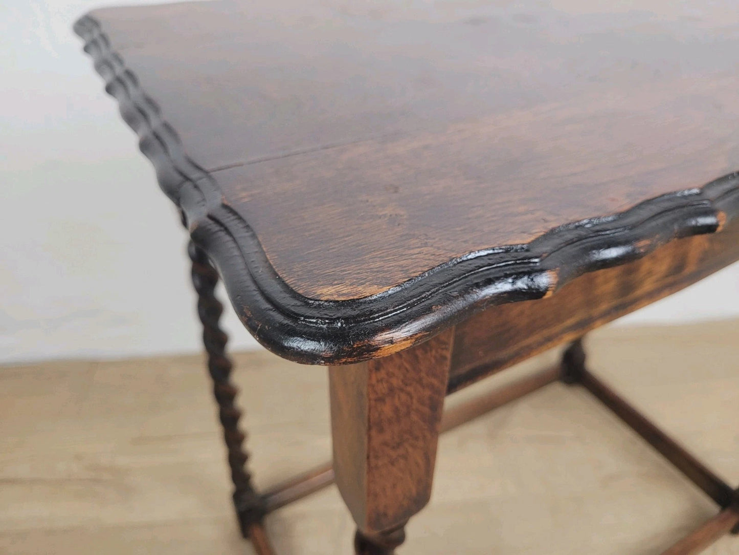 Barley Twist Side Table English Country 19th Century Antique Postage Available