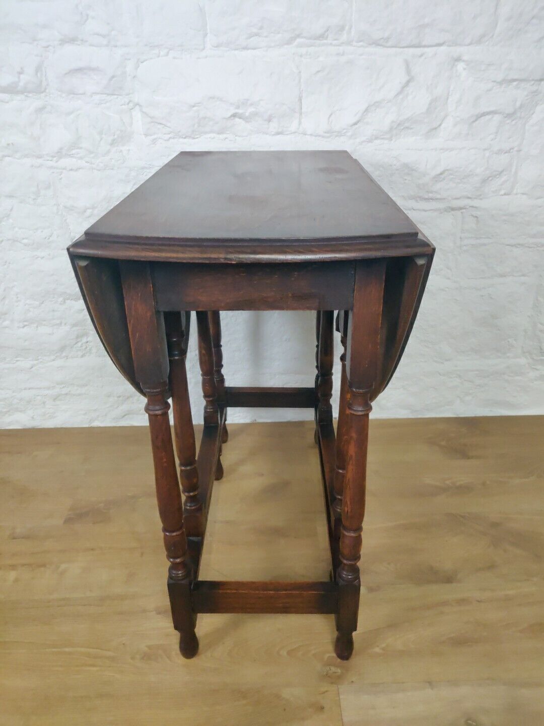 Oak Drop Leaf Table Gateleg Turned Legs Antique Victorian Postage Available