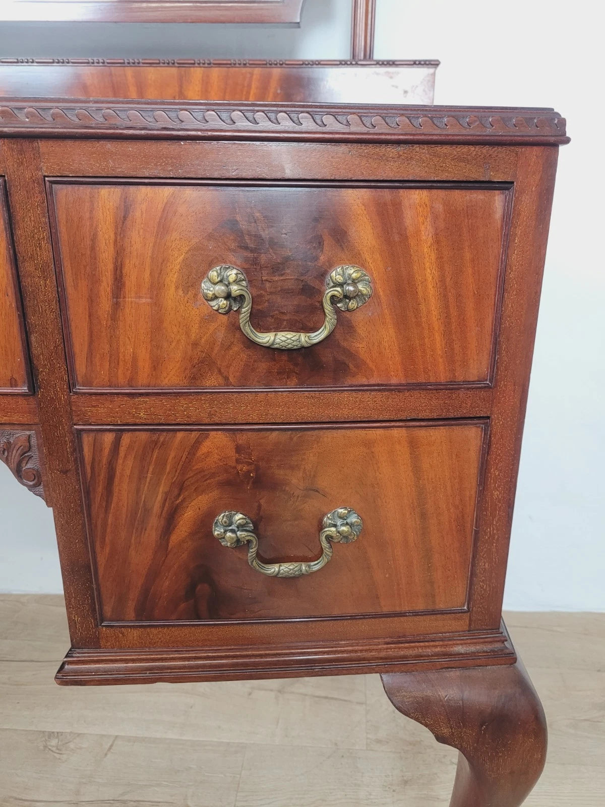 Vintage Dresser Vanity Bow Front Ball and Claw Footed 1960s Delivery Available