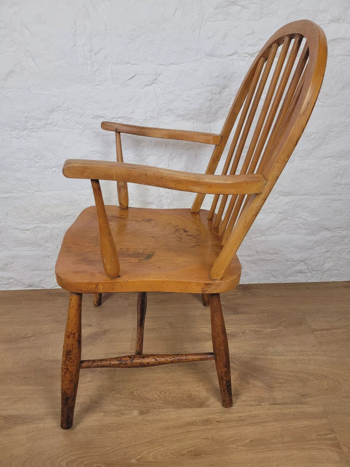 Vintage Carver Armchair Mid 20th Century Beech Spindle Back Postage Available