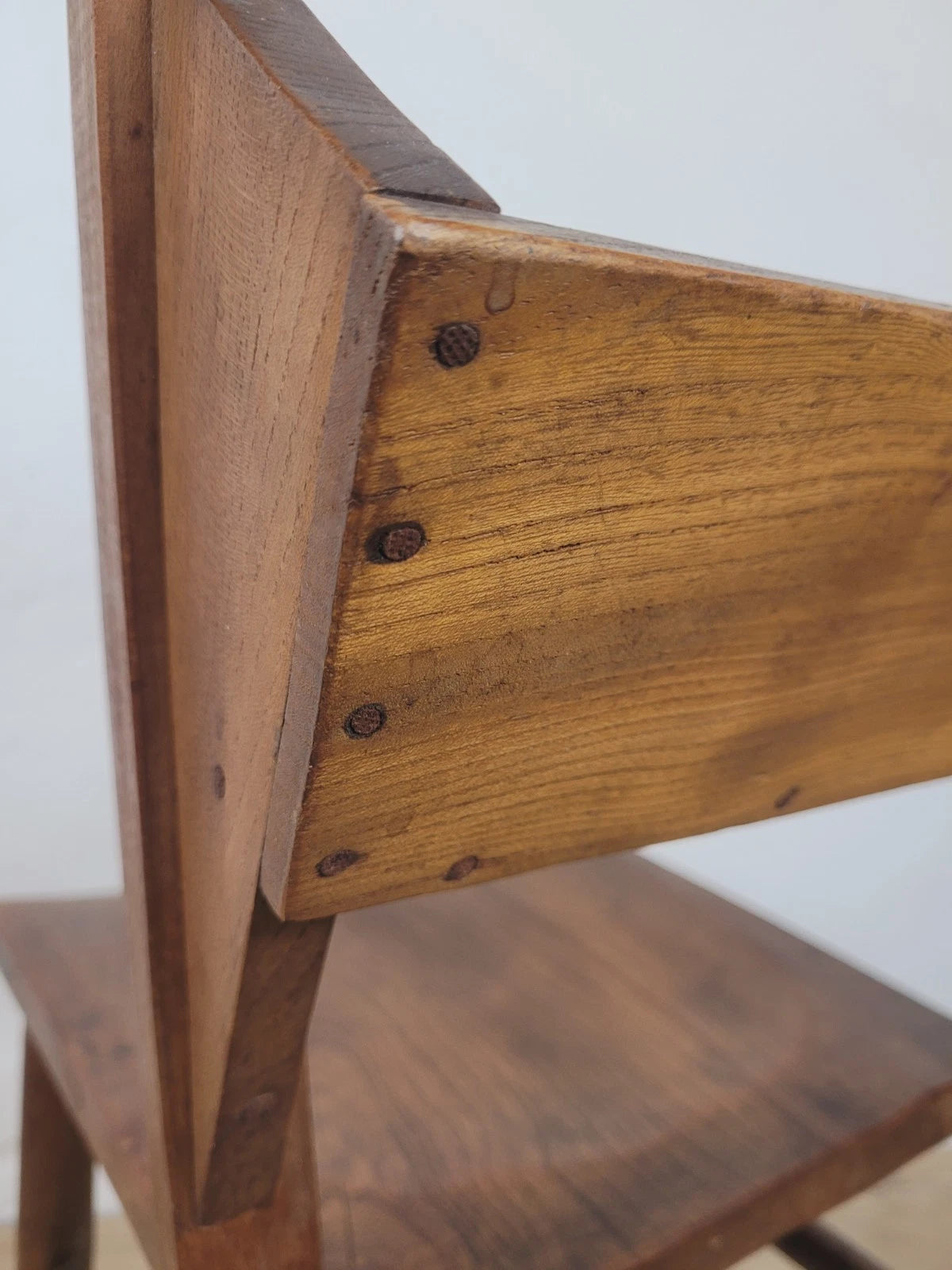 Kitchen Chapel Chair Church Bible Box Elm Rustic Vintage Postage Available