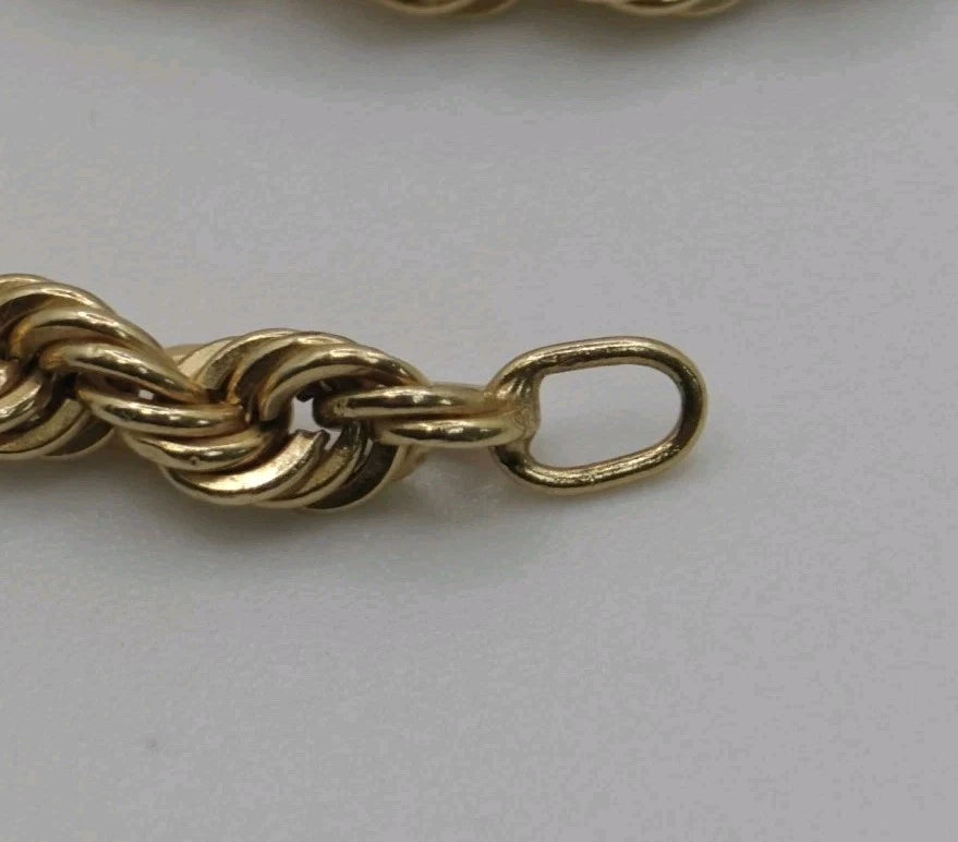 18ct Yellow Gold Rope Twist Necklace 18.5" Postage Available