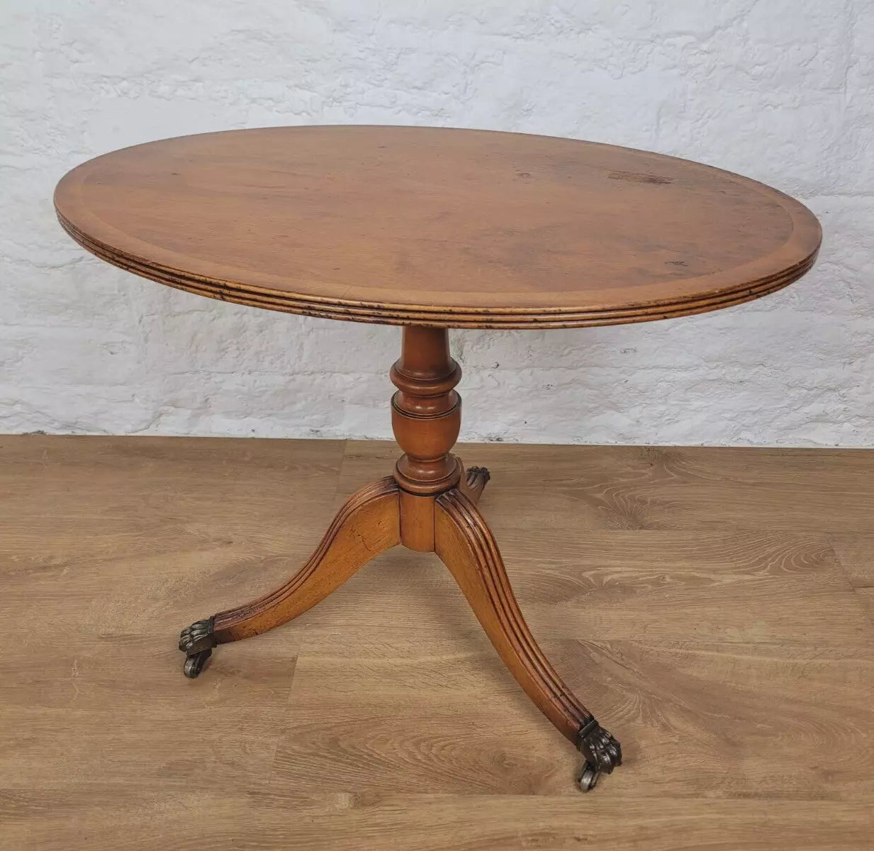 Vintage Oval Coffee Table Castors Mid 20th Century Oak Postage Available