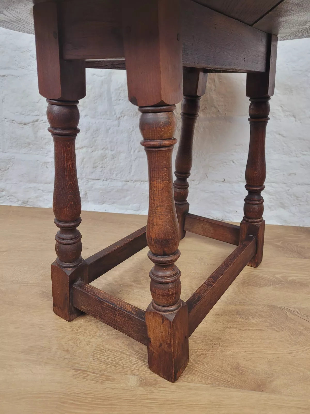 Oak Side Table Drop Leaf Country 19th Century Antique Postage Available