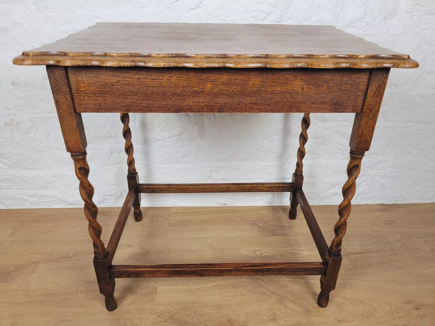 Barley Twist Occasional Table Oak Figured Country English Postage Available