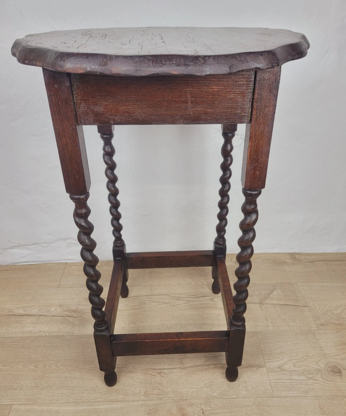 Pie Crust Side Table Victorian Barley Twist English Antique Postage Available