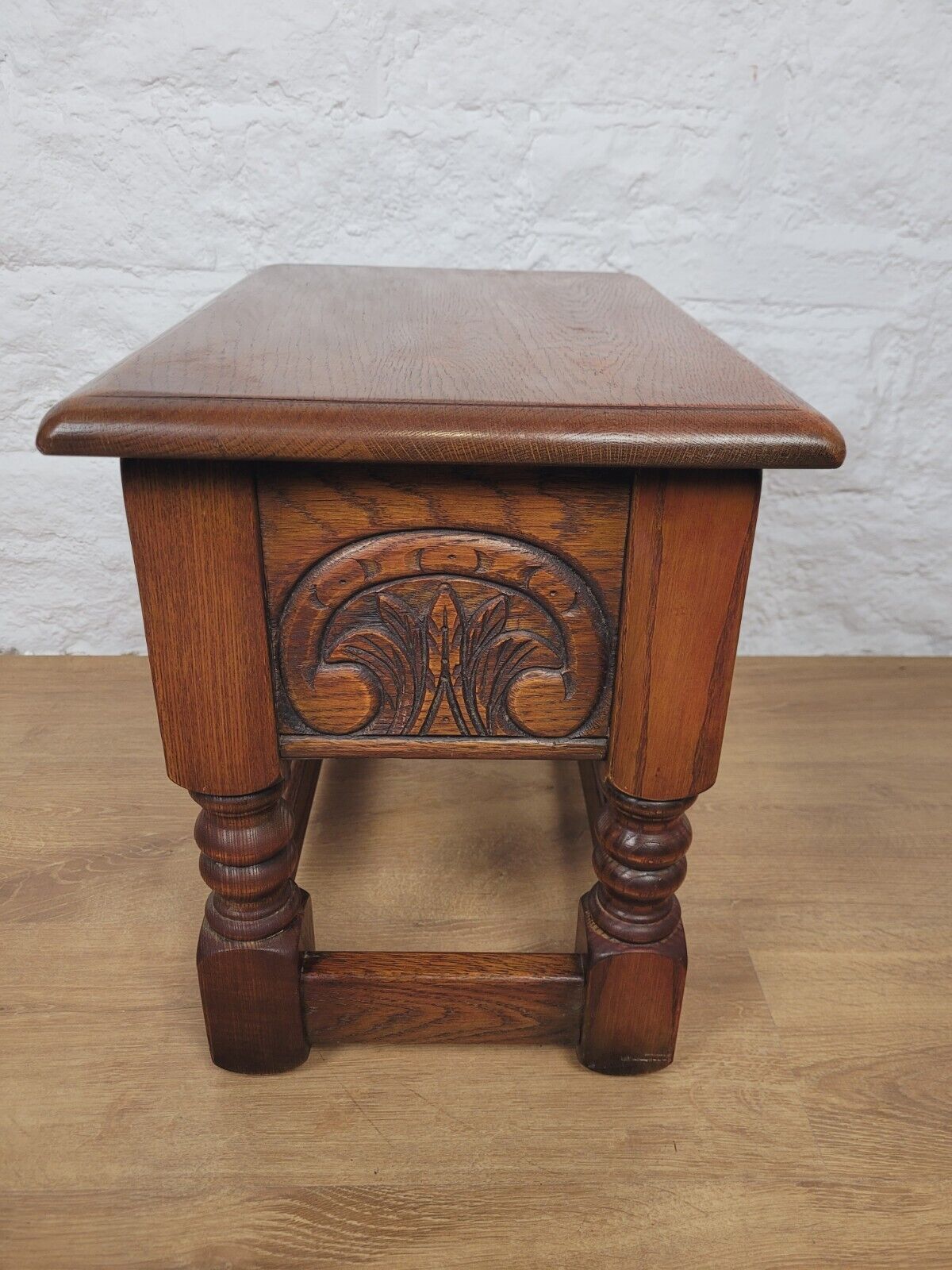 Oak Slipper Box 'Old Charm' Vintage Storage Postage Available