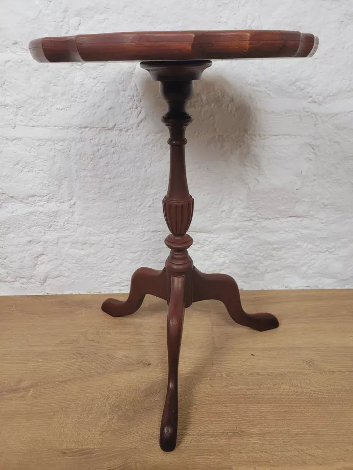 Tripod Wine Table English Figured Boarder Victorian Style Postage Available