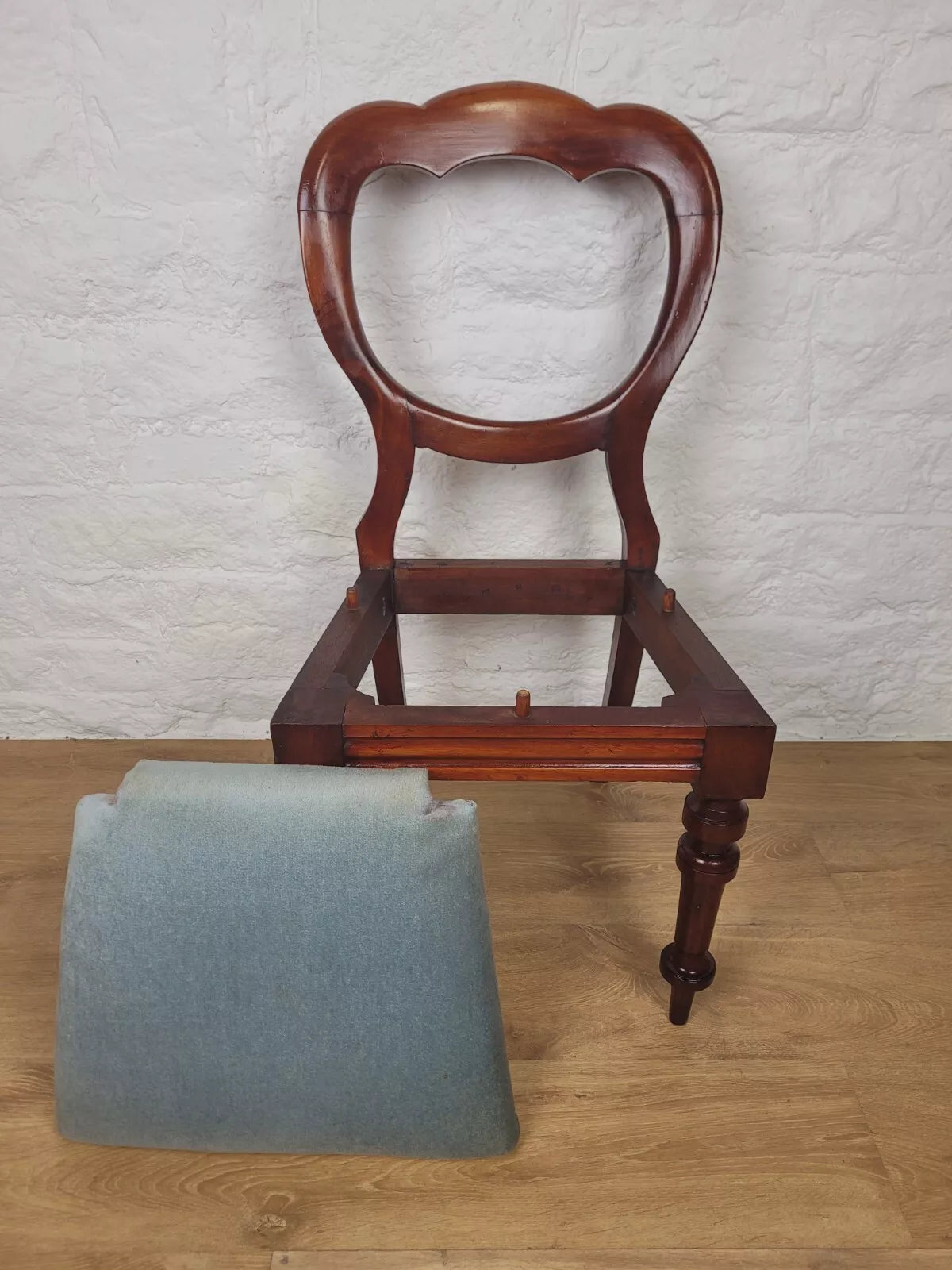 Victorian Dining Chair Balloon Back Upholstered English 19thC Postage Available