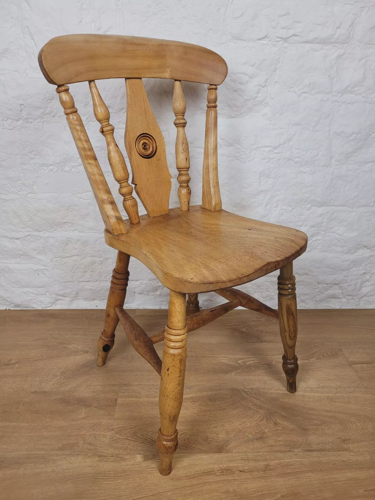 Kitchen Chair Bulls-eye Back Farmhouse Oak Country Postage Available