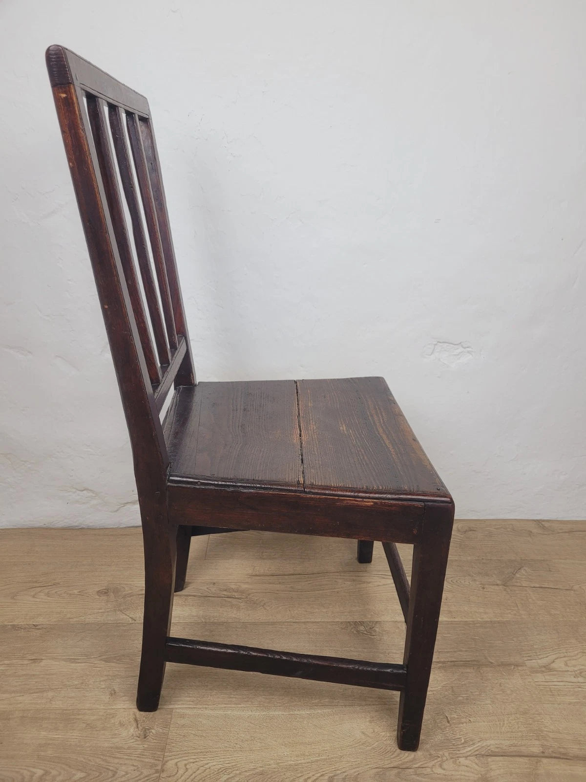 Victorian Kitchen Chair Oak Rail Back 19th Century Antique Postage Available