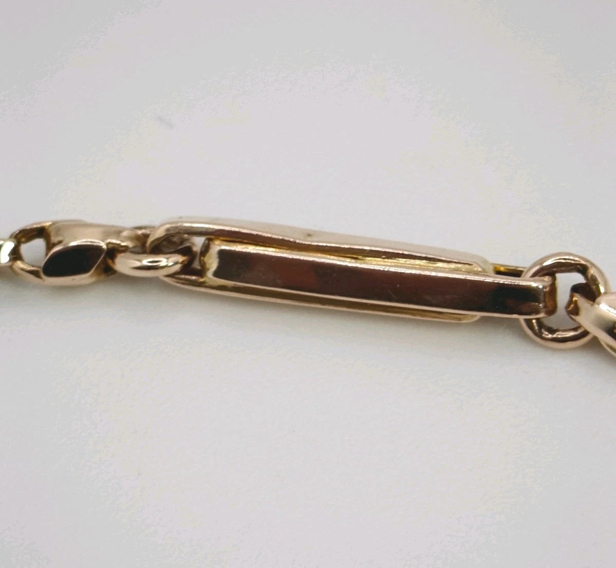 9ct Gold Albert Necklace T-Bar Victorian Charles Daniel Broughton 16.5" Postage