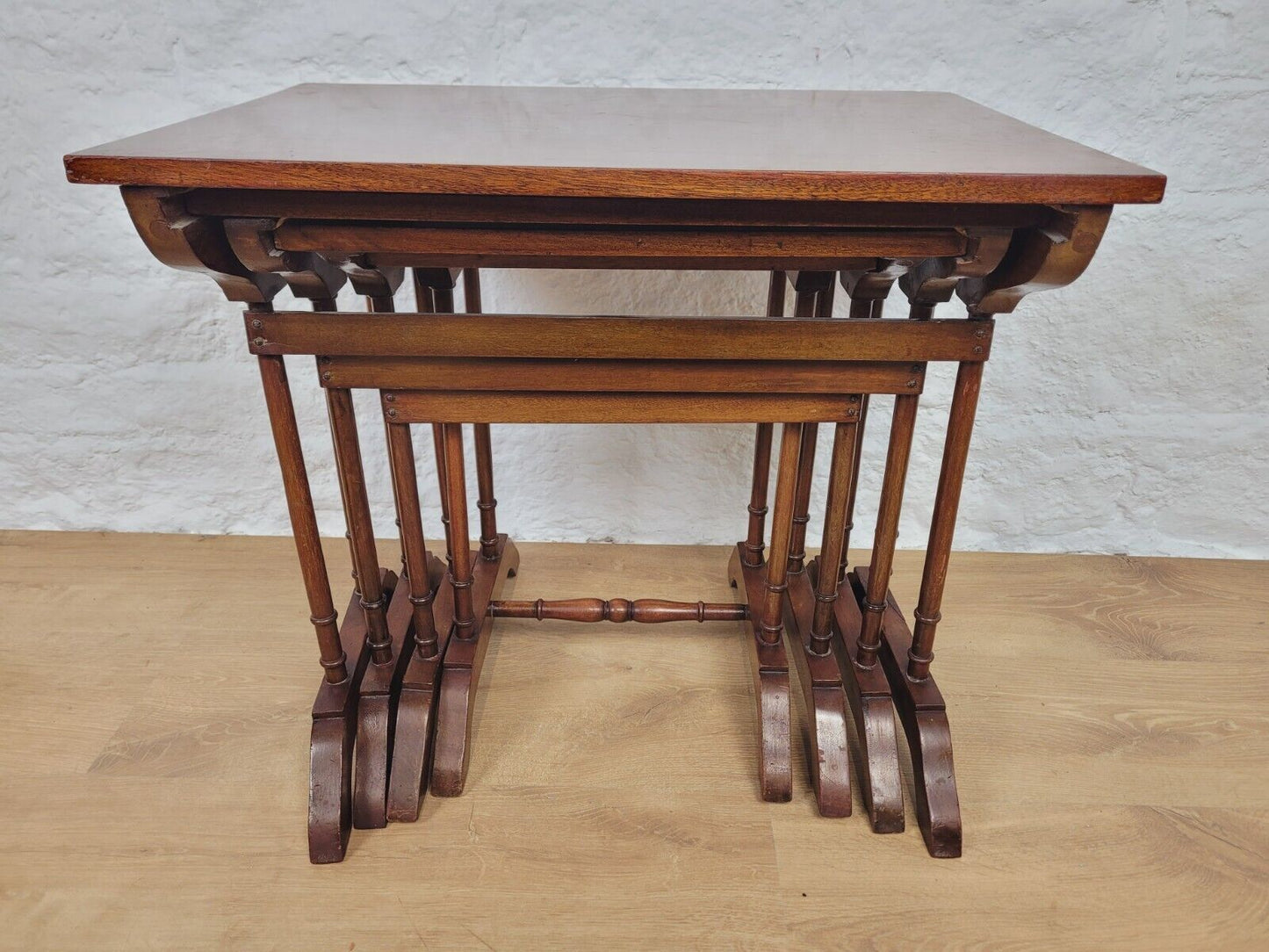 Edwardian Nest of Tables Quartetto Mahogany Rectangular Postage Available