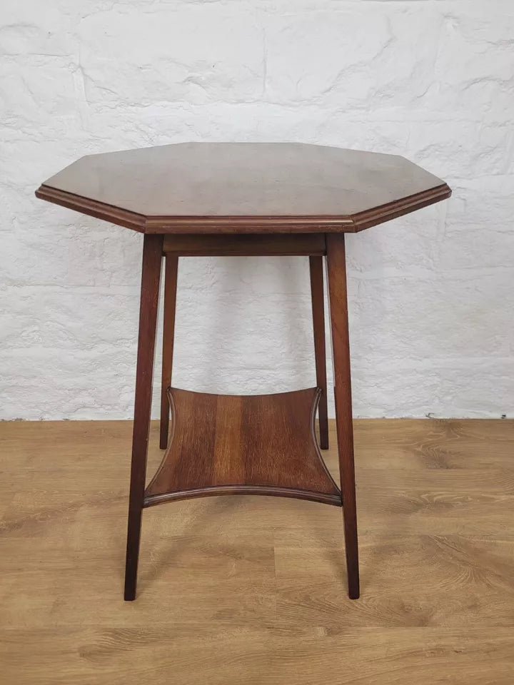 Edwardian Octagonal Occasional Table Mahogany English Postage Available