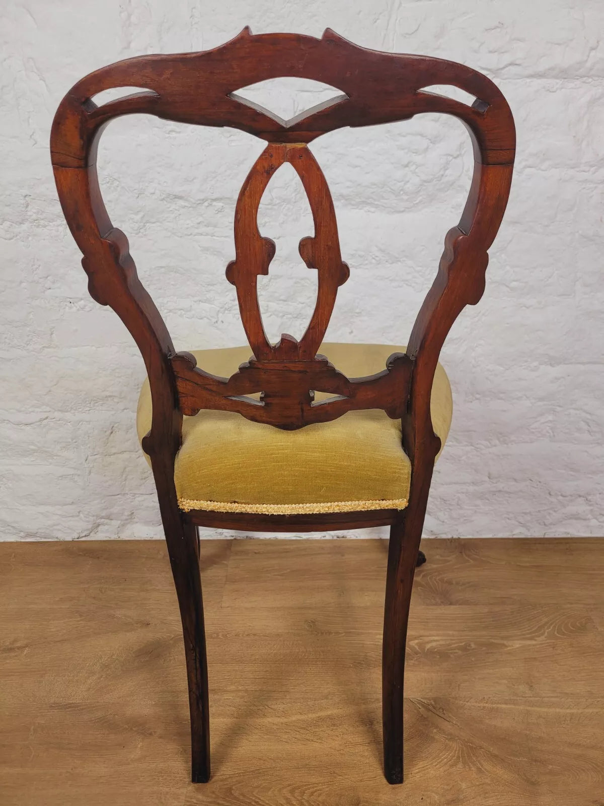 Victorian Dining Chairs 4 Carved Queen Anne Floral Upholstery Postage Available