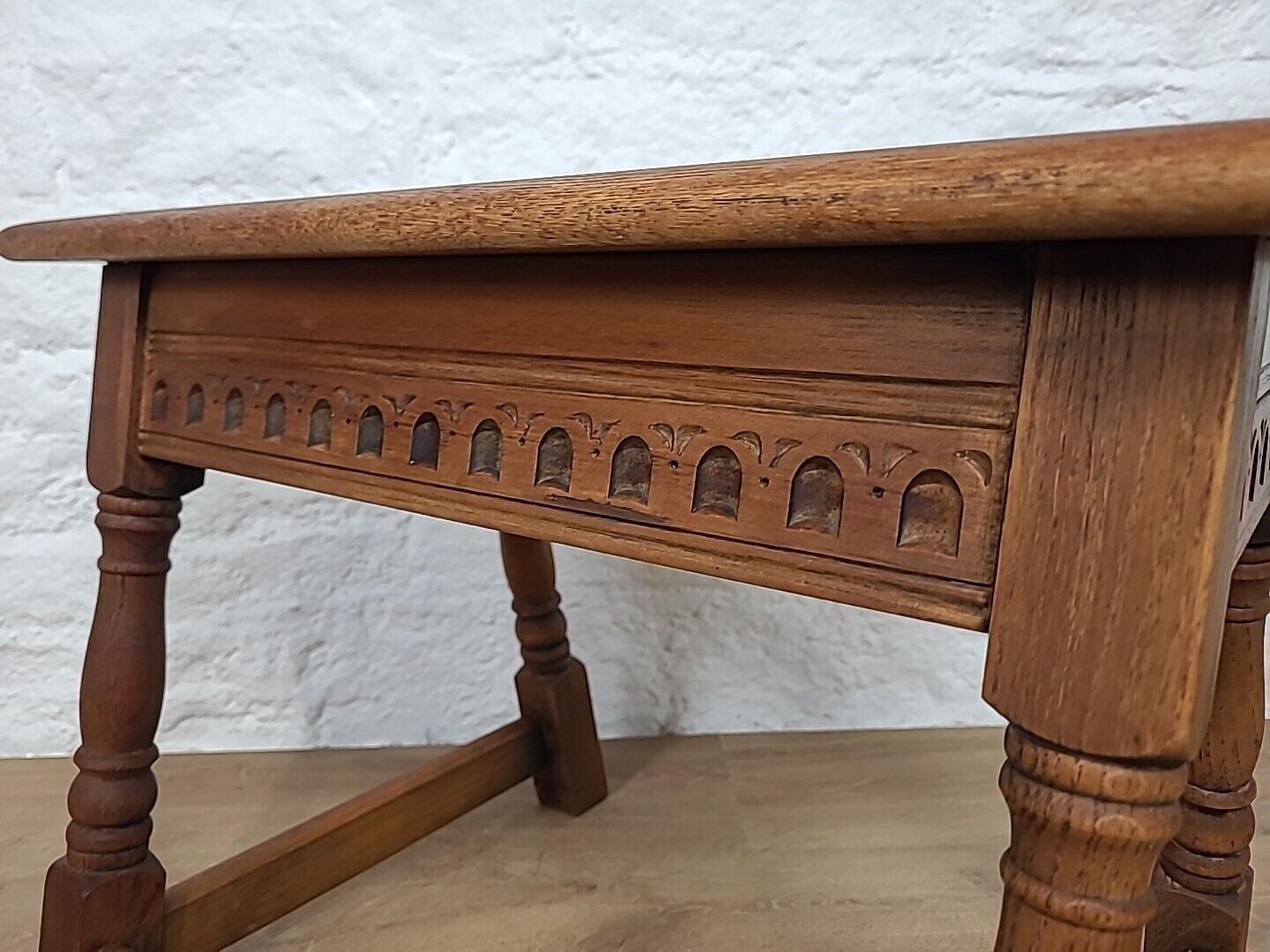 Nest of Tables Oak Carved Country English Rectangular Postage Available