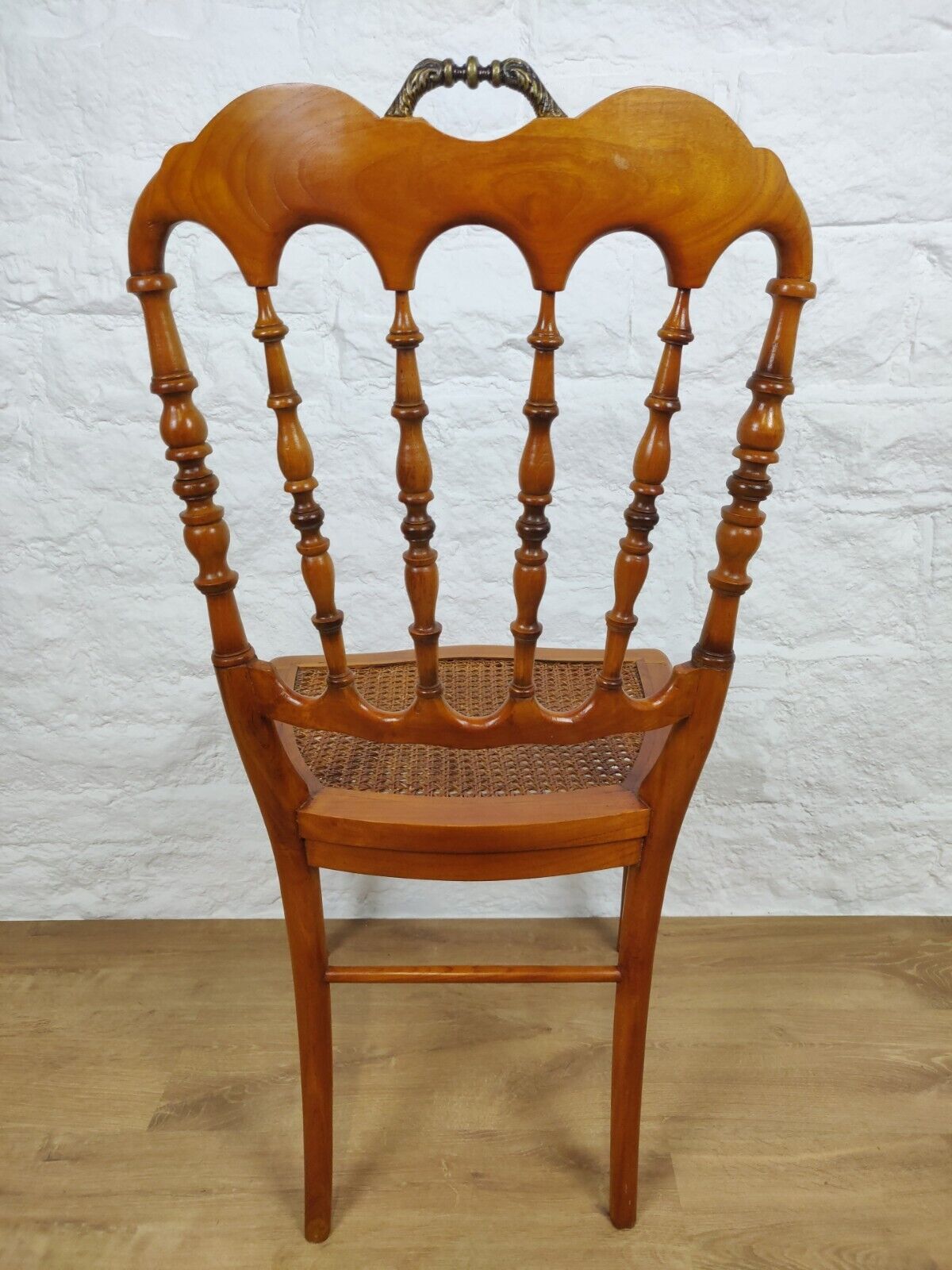 Fruitwood Bobbin Chair Cane Seat Turned Legs Chiavari Style Postage Available