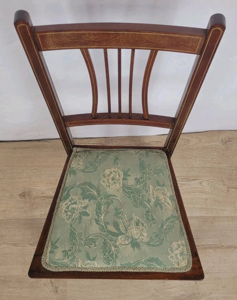 Edwardian Childs Bedroom Chair J.T. Antique Floral Upholstery Postage Available