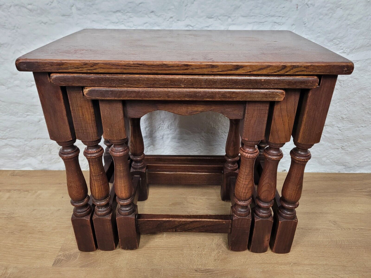 Nest of Tables Oak Vintage Rectangular Postage Available