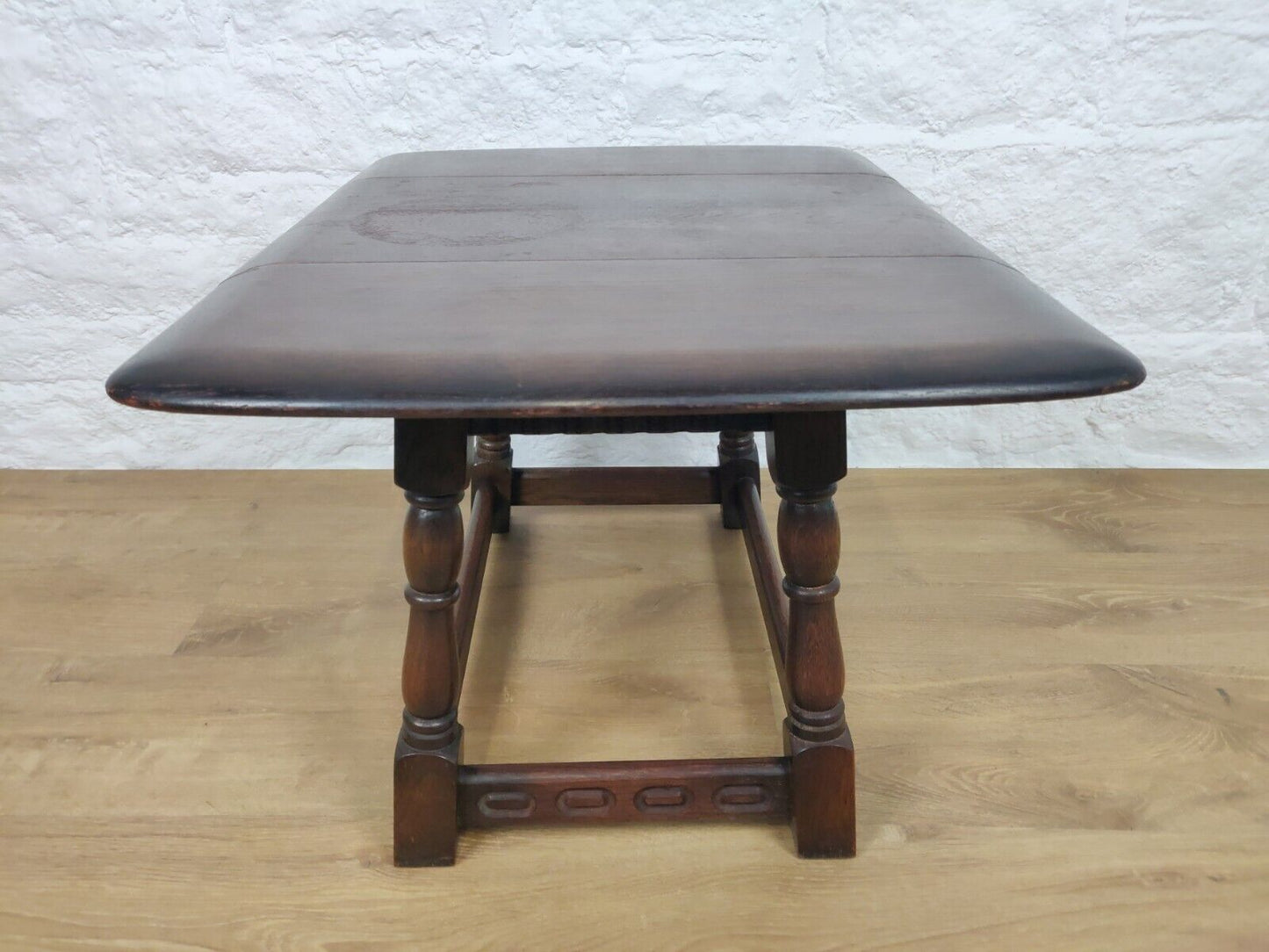 Priary Drop Leaf Table Turnable Top Jacobean Style Mahogany Postage Available