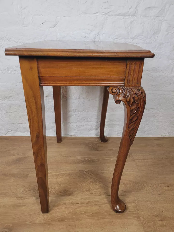 Walnut Occasional Side Table Carved Vintage Antique Style Postage Available