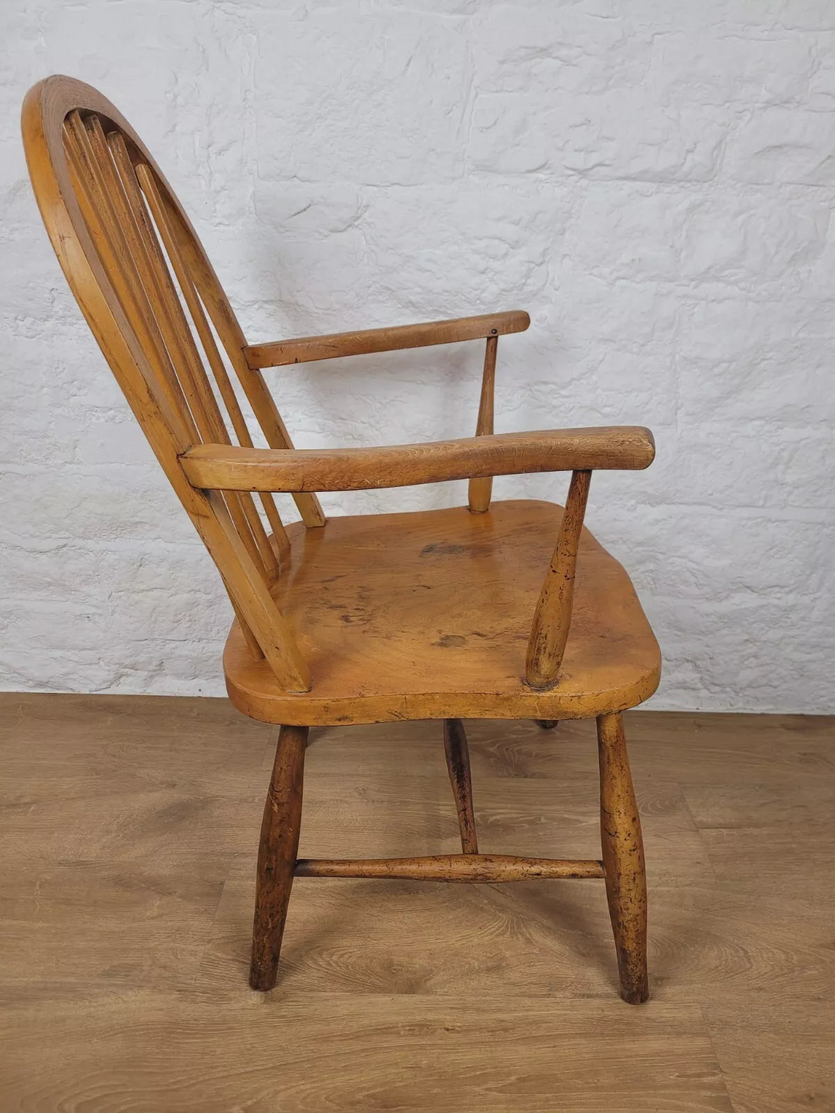 Vintage Carver Armchair Mid 20th Century Beech Spindle Back Postage Available