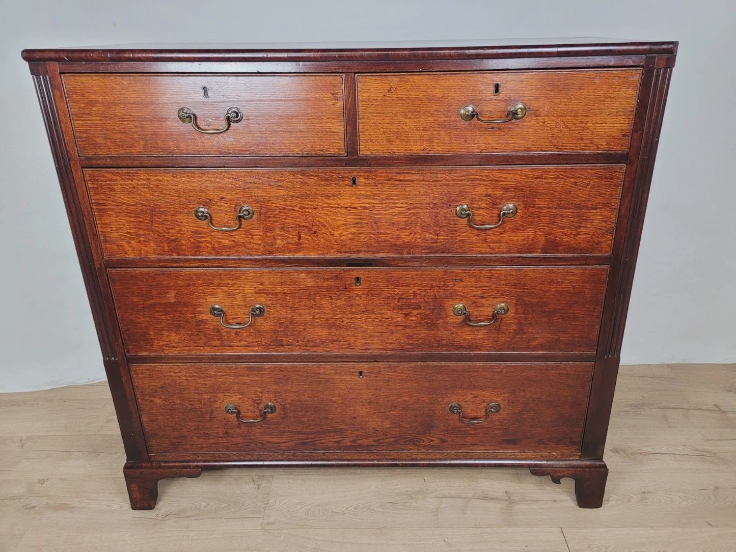 Victorian Chest of Drawers 2 Over 3 19thC Drop Handles Delivery Available