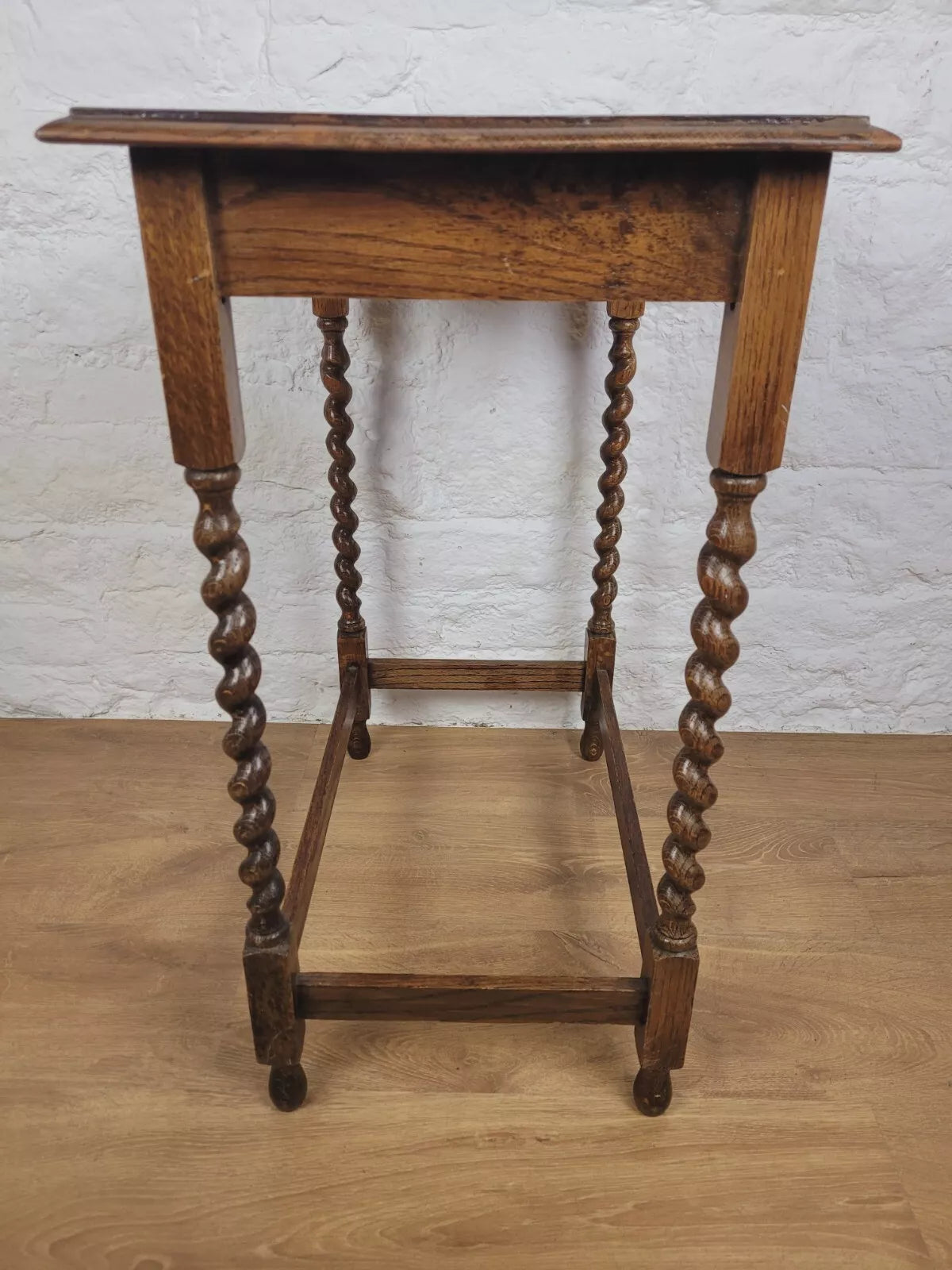 Barley Twist Side Table Oak Country English Antique Postage Available