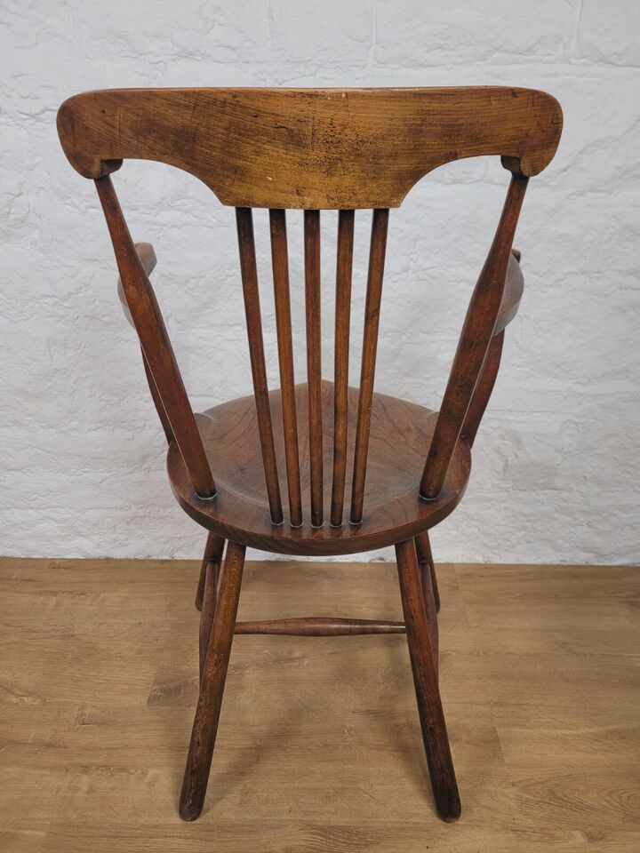 Penny Stickback Armchair 19thC Victorian Circular Mahogany Postage Available