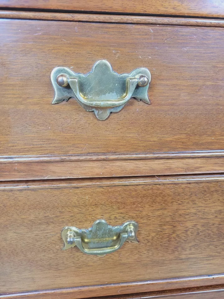 Vintage Writing Bureau Desk Mahogany Key & Lock Brass Handles Delivery Available