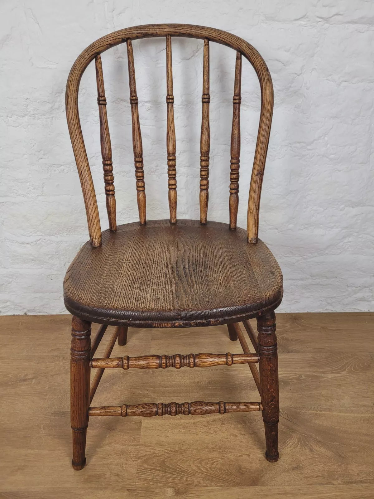 Victorian Windsor Kitchen Chair Oak Spindle Back Country Postage Available