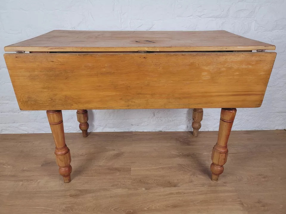 Victorian Pine Table Kitchen Farmhouse Drop Leaf Rustic Delivery Available