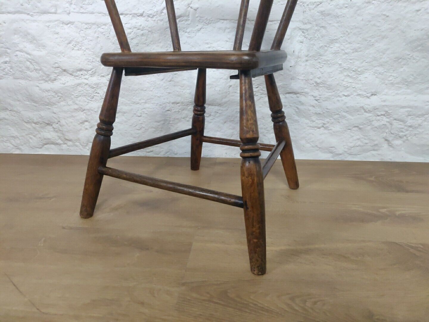 Victorian Child's Potty Chair Beech Spindle Back Postage Available